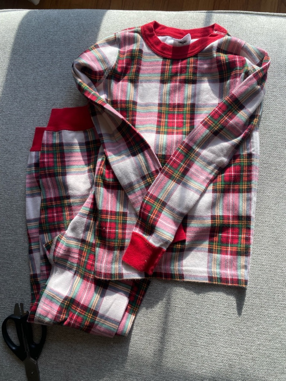 Hanna Andersson Red Plaid Long-Sleeve Kids Pajama Set